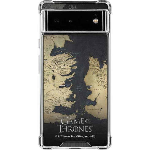Game of Thrones: Westeros Map Google Pixel 6 Clear Case